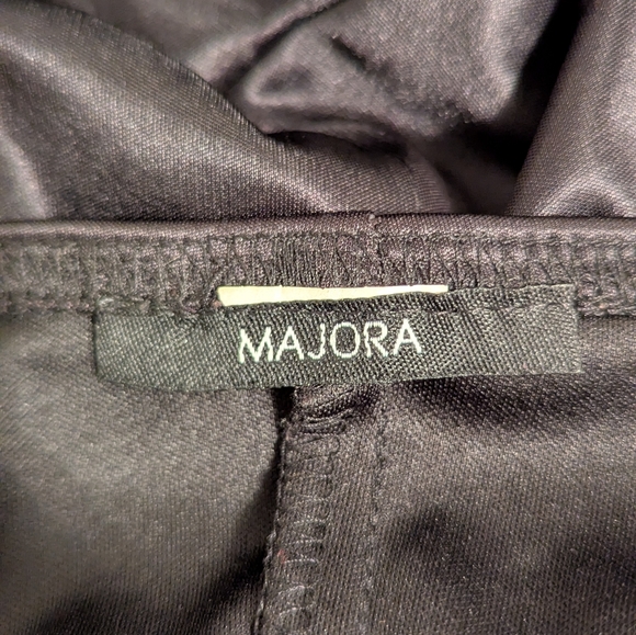 Satin Maxi Evening Dress, Black - Picture 4 of 6